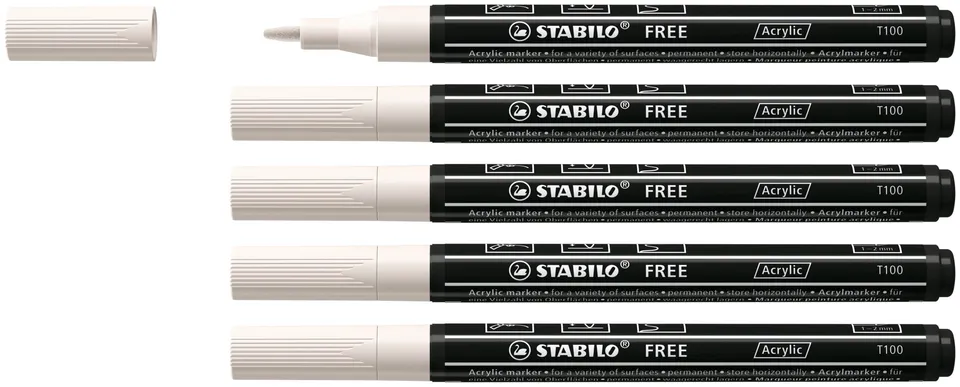 stabilo-free-acrylic-t100-marker-acrilico-punta-tonda image 1
