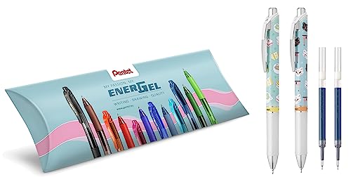 pentel-bln75kw-energel-kawaii-0-5-mm-blu-set-2-penne-kitsune-cafe-2-refill-omagg image 6