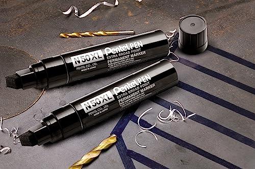 pentel-n50xl-marcatore-permanente-punta-scalpello-gigante-nero-1-pz image 7