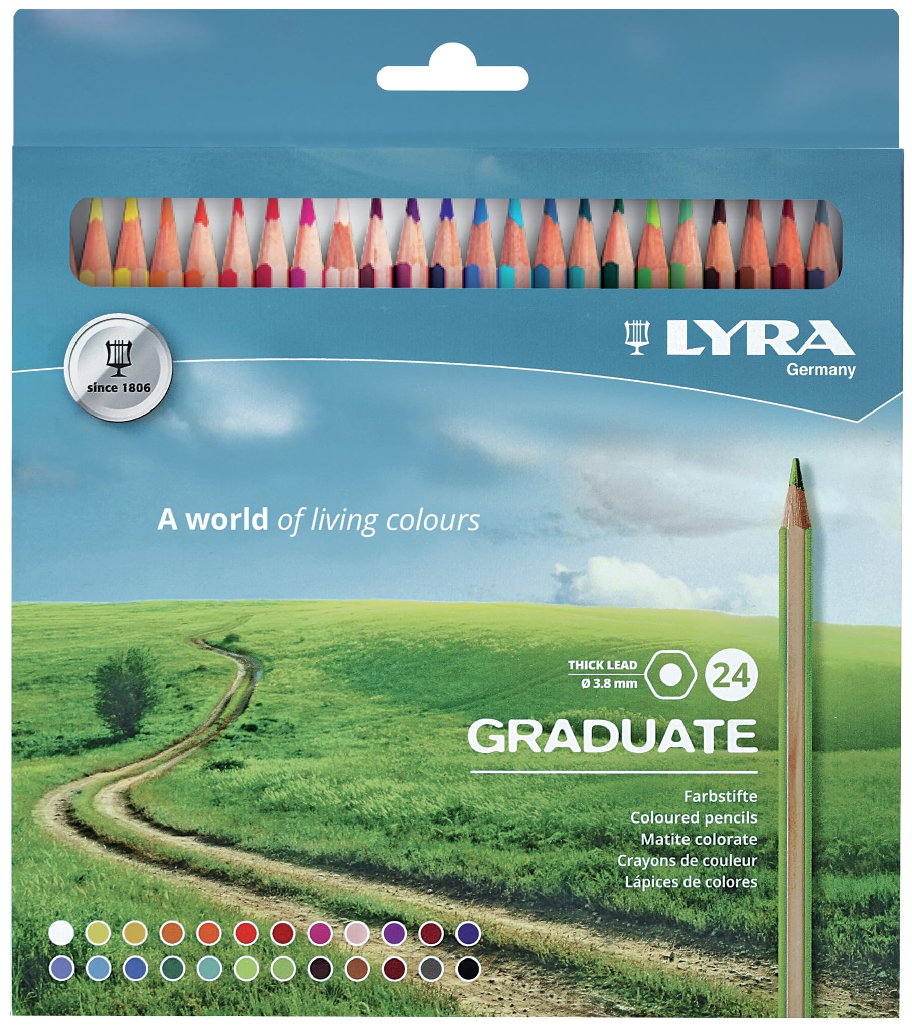 lyra-graduate-pastelli-colorati-36-pz-scatola-metallo-mina-3-8-mm image 4