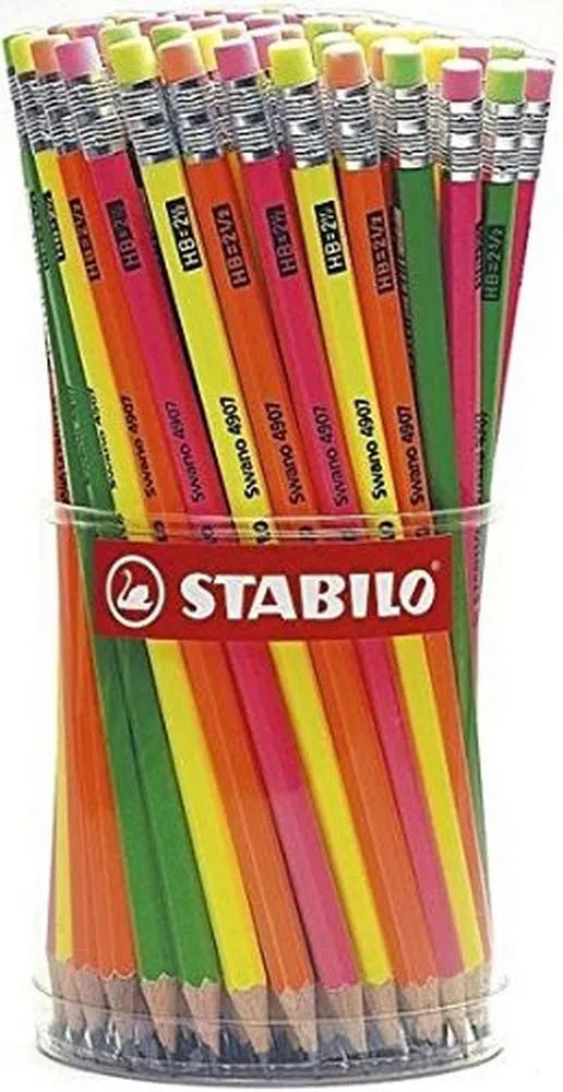 stabilo-swano-fluo-matita-in-grafite-hb-con-gommino image 1