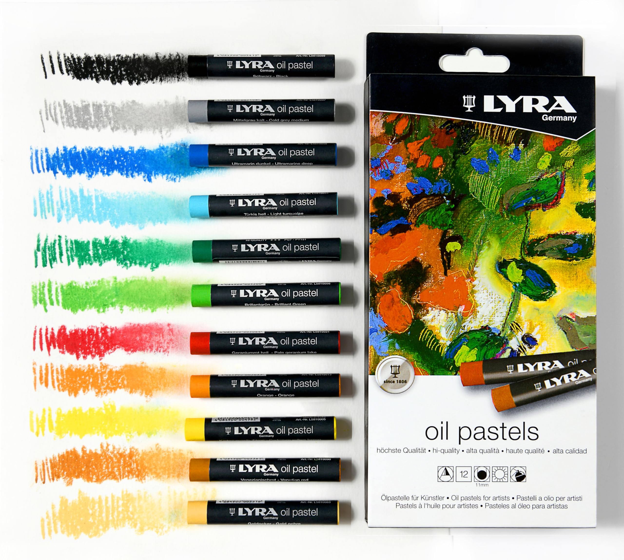 lyra-oil-pastels-pastelli-a-olio-per-belle-arti-scatola-12-pezzi image 3