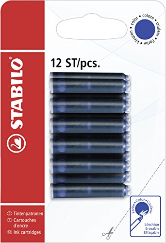stabilo-refill-cartuccia-per-penna-roller-e-stilografica-0-5-mm-blu image 5