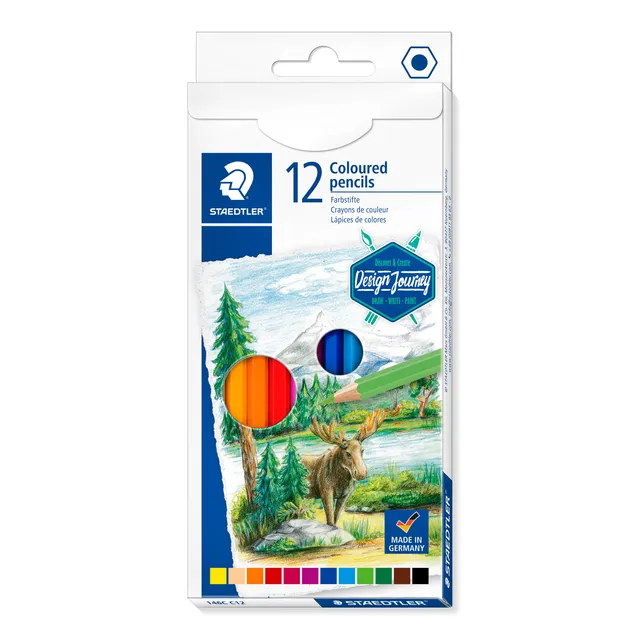 staedtler-146-c-design-journey-astuccio-12-matite-colorate-assortite image 1