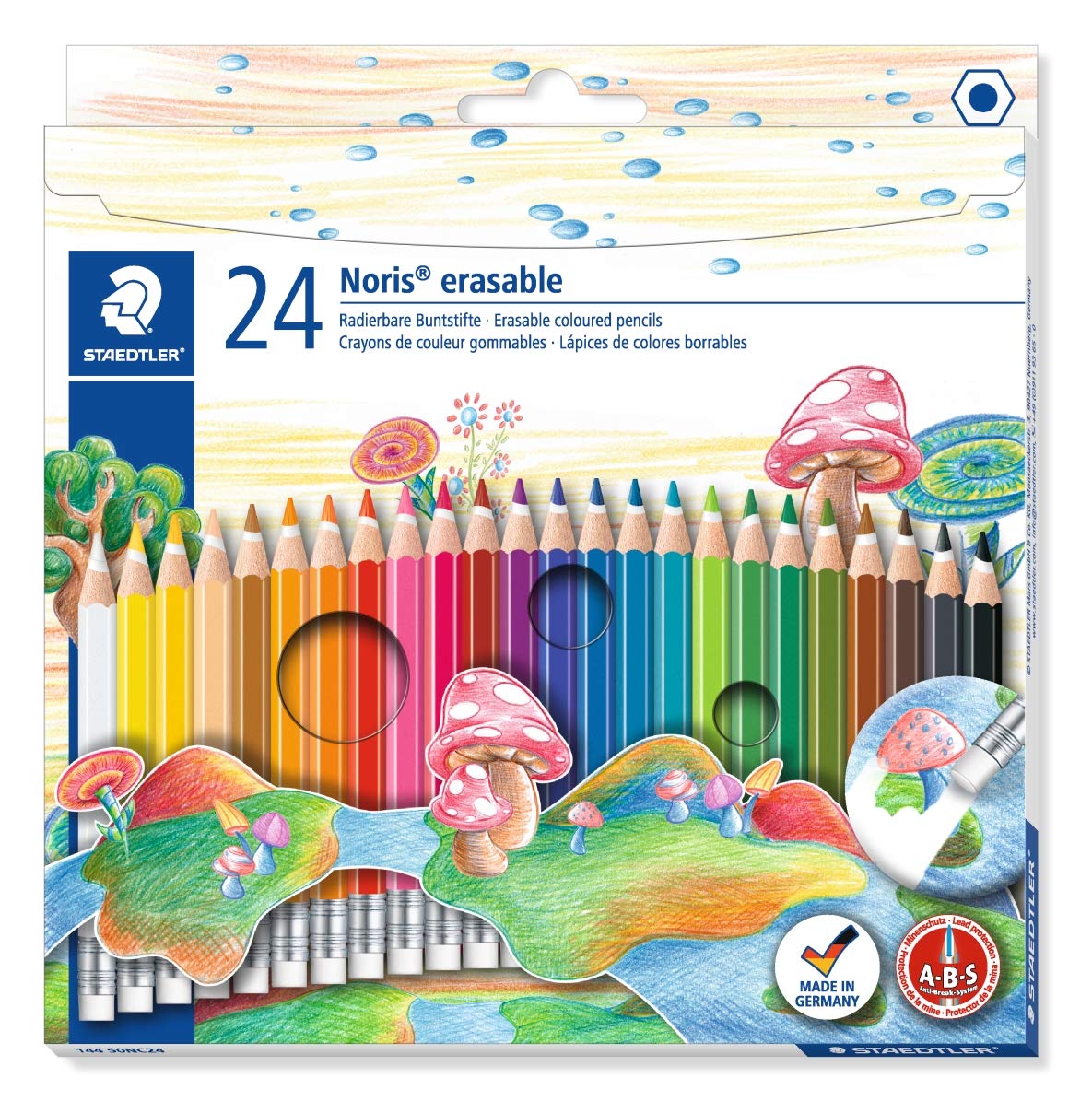 staedtler-noris-144-matite-colorate-cancellabili-24-colori-esagonali image 1