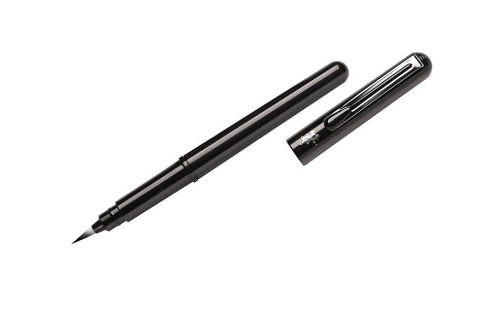 pentel-pocket-brush-pennello-fusto-nero-inchiostro-nero-2-ricariche image 2