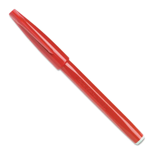 pentel-sign-pen-s520-pennarello-punta-fibra-rosso-confezione-12-pz image 1