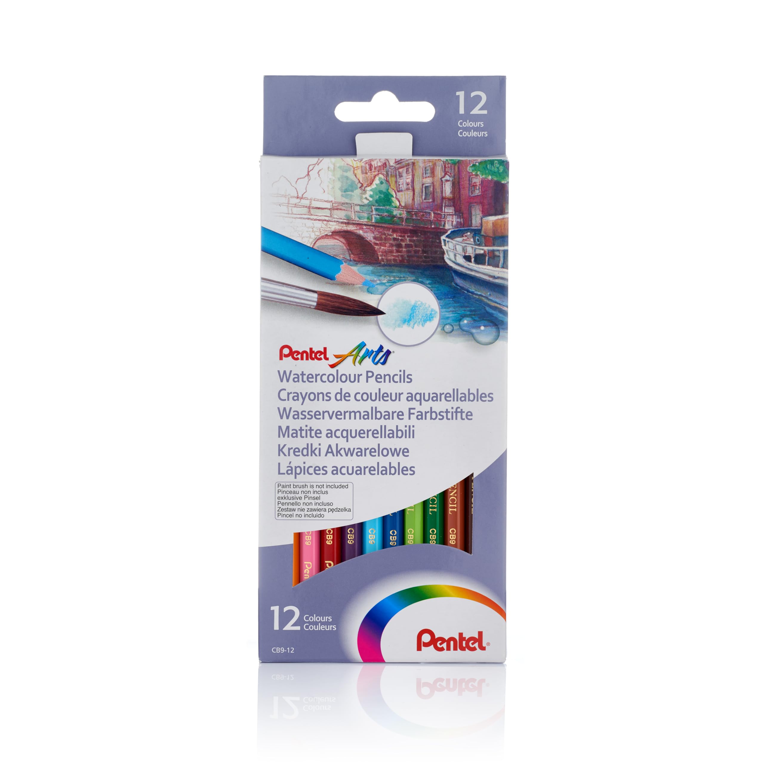pentel-cb9-matite-colorate-acquerellabili-12-pezzi-2-9-mm image 1
