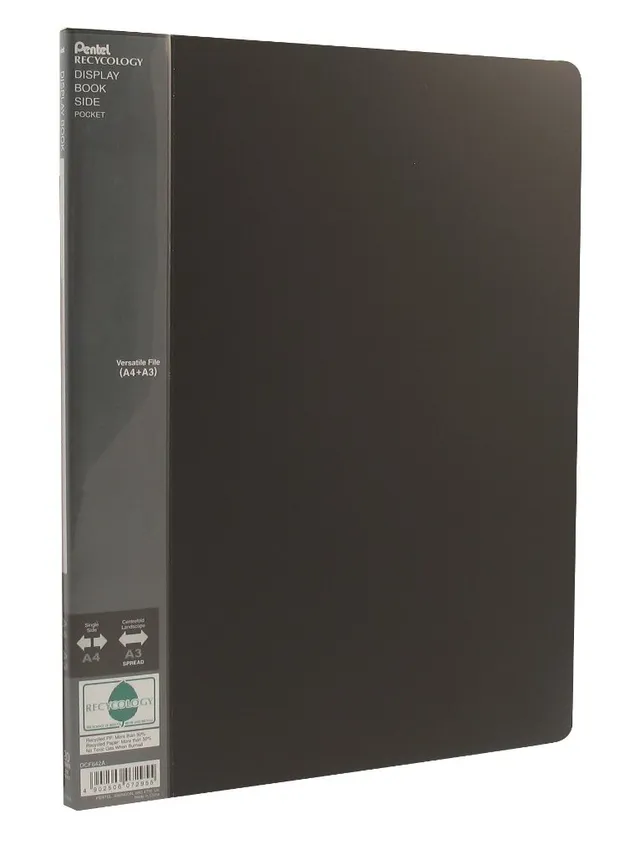 pentel-recycology-dcf642-display-book-portalistino-a4-a3-nero-20-buste image 1