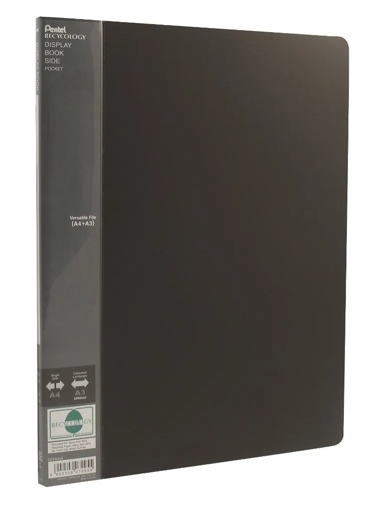 pentel-recycology-dcf642-display-book-portalistino-a4-a3-nero-20-buste image 1