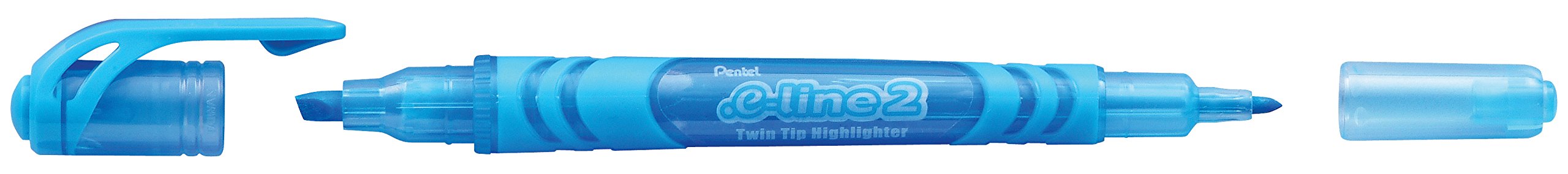 pentel-slw10-e-line2-evidenziatore-doppia-punta-azzurro-confezione-10-pezzi image 1