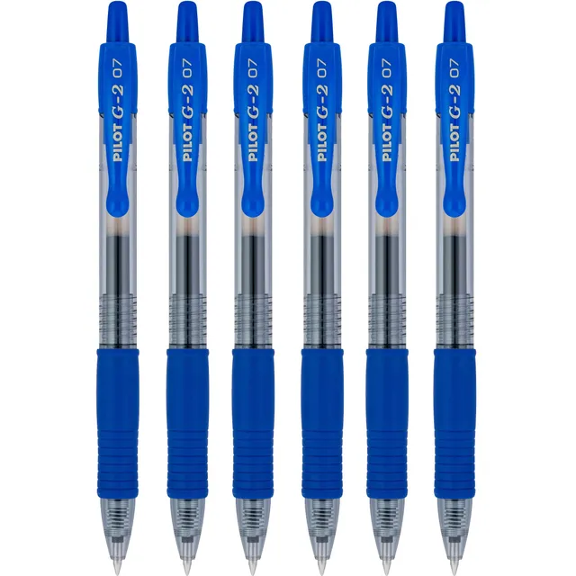 pilot-g2-07-penna-roller-gel-retrattile-blu-0-7-mm-confezione-da-6 image 1