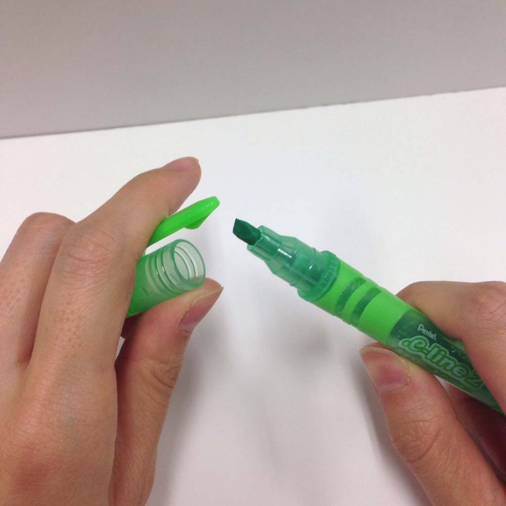 pentel-e-line2-slw10-evidenziatore-doppia-punta-verde-chiaro-confezione-10-pezzi image 3