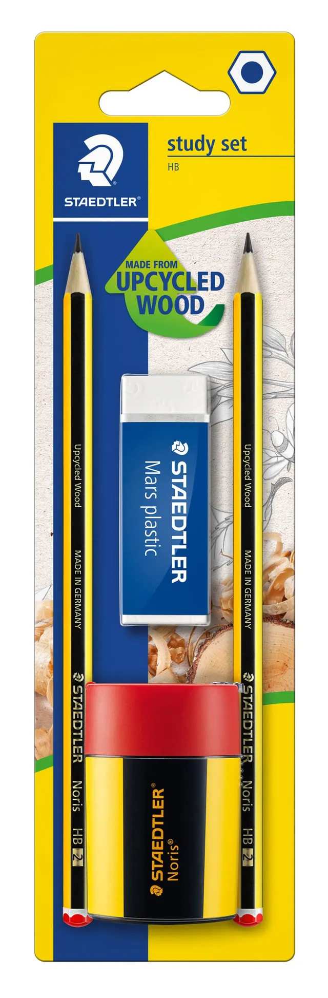 staedtler-noris-120-511-study-set-scuola-2-matite-hb-gomma-mars-plastic-temperam image 1