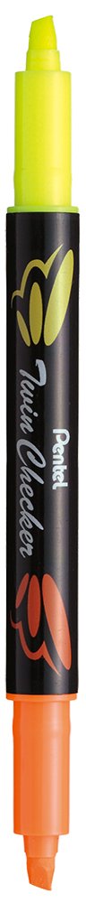 pentel-slw8-twin-checker-evidenziatore-doppia-punta-astuccio-4-pezzi image 2