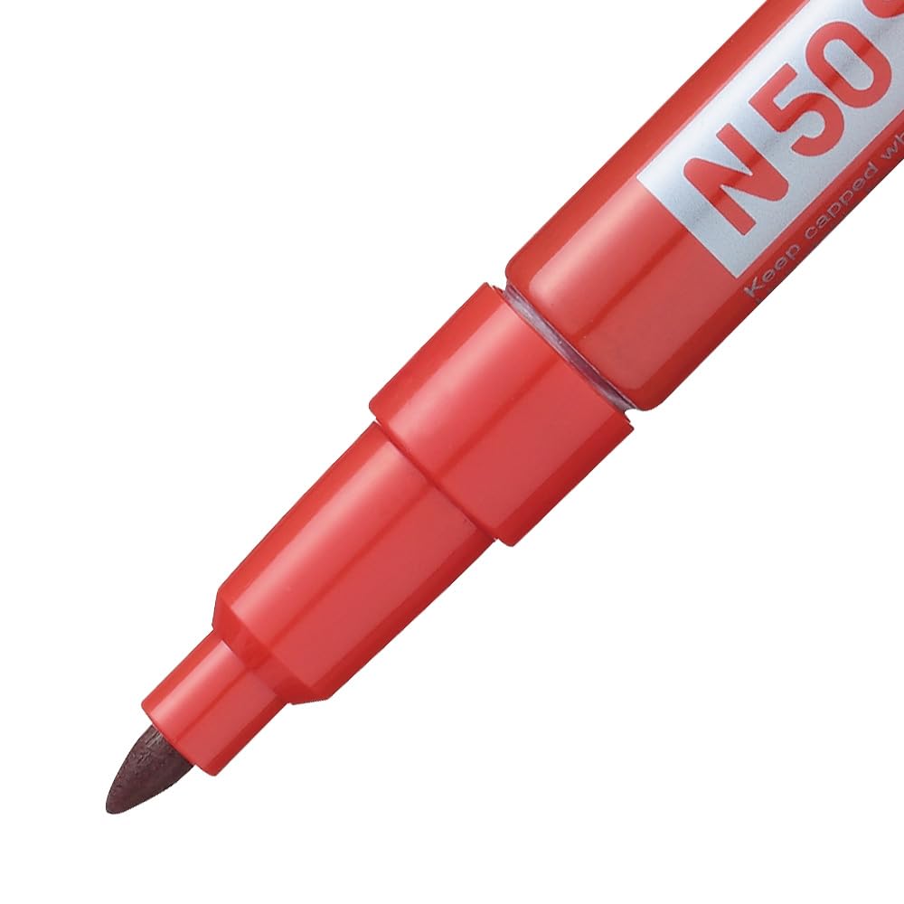 pentel-n50s-marcatore-permanente-slim-punta-fine-rosso-12-pezzi image 7
