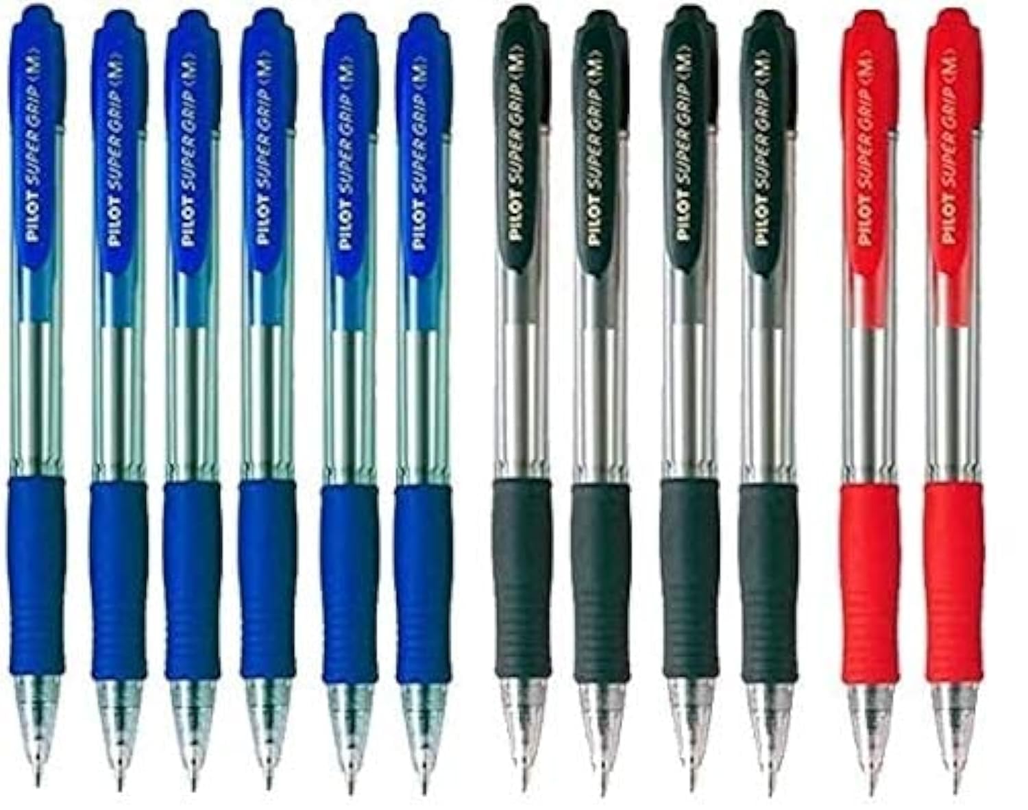 pilot-supergrip-penna-a-sfera-confezione-12-pz-6-blu-4-nere-2-rosse image 1