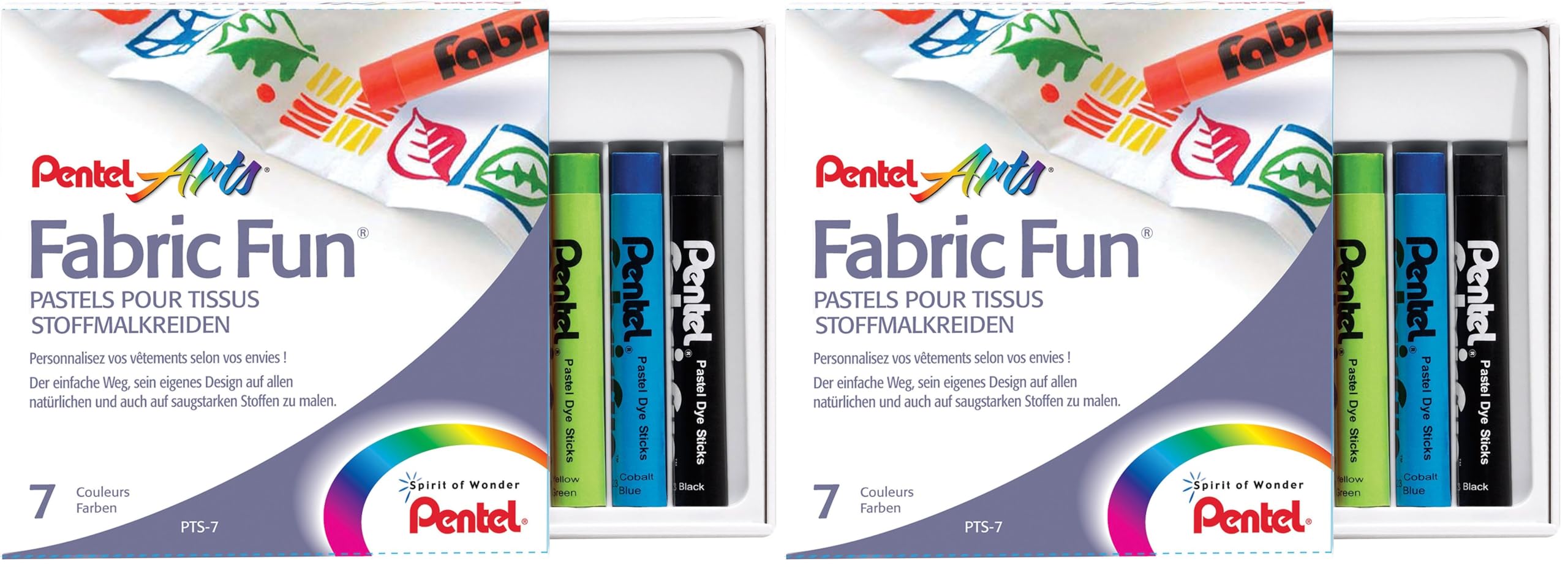 pentel-fabric-fun-pts-kit-pastelli-per-tessuto-15pz-roller-shopper-cotone image 4