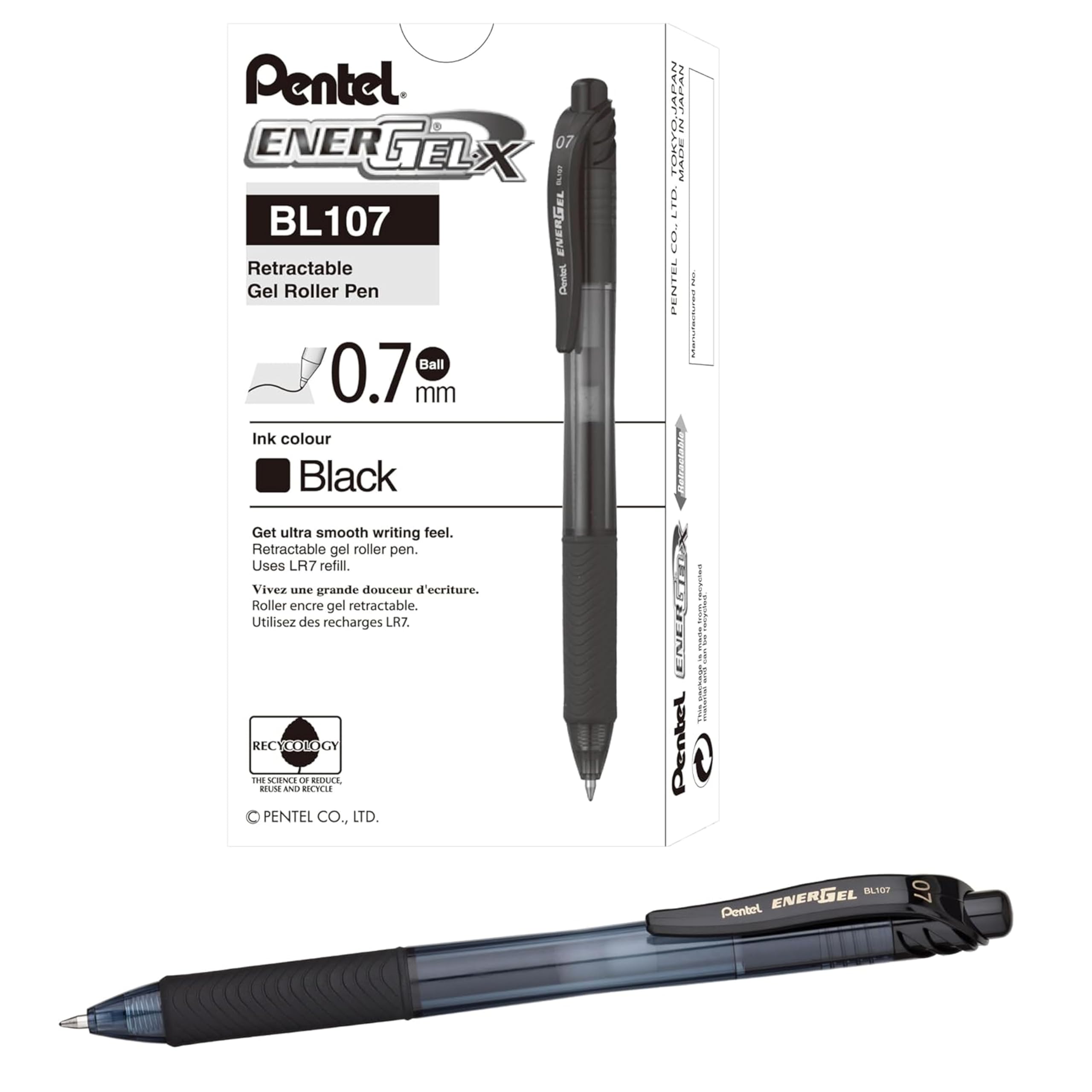 pentel-energel-x-bl107-penna-a-scatto-0-7-mm-blu-confezione-3-pezzi image 5