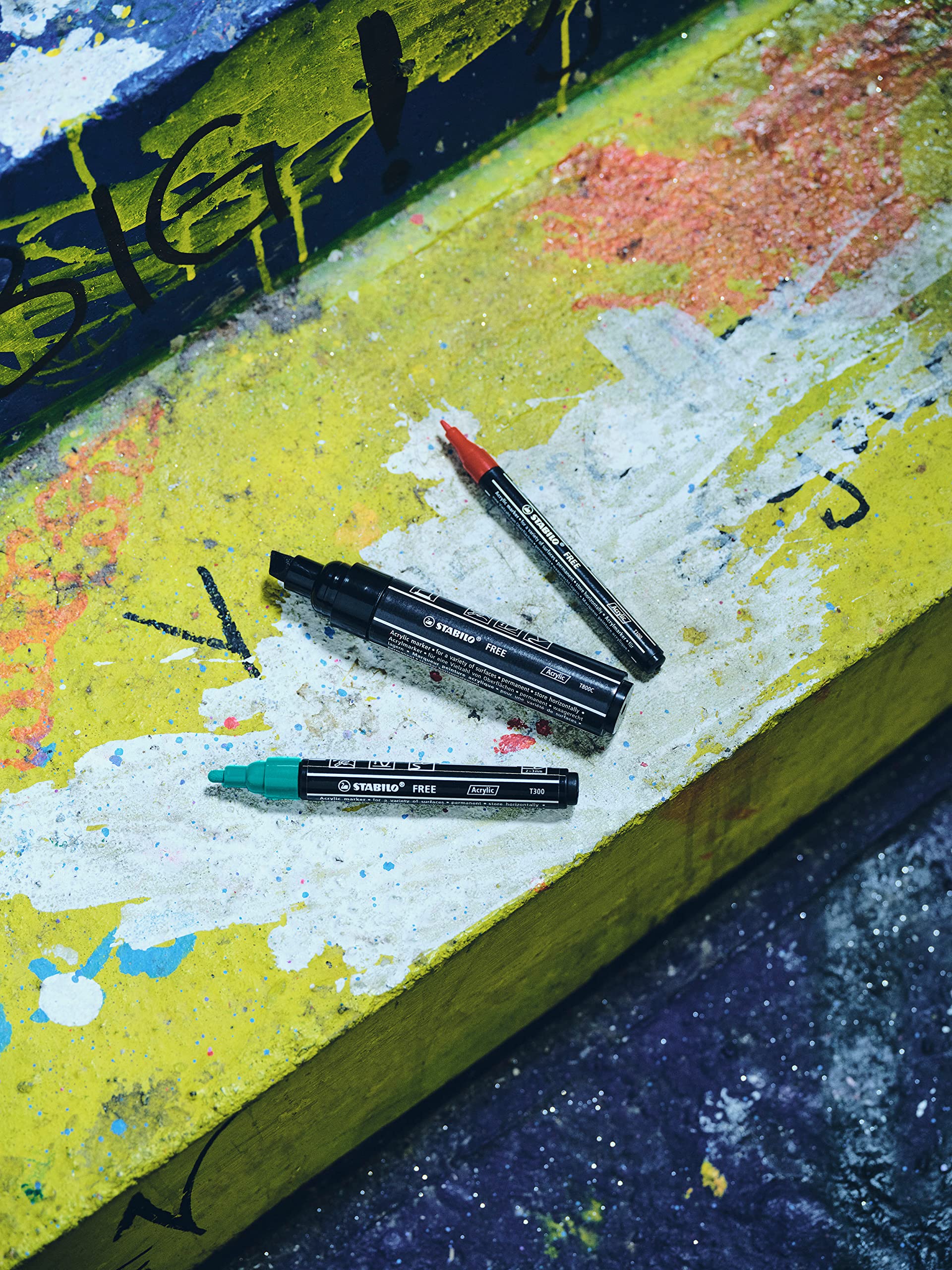 stabilo-free-acrylic-starter-set-marker-acrilico-11-pezzi-4x-t100-5x-t300-2x-t80 image 5