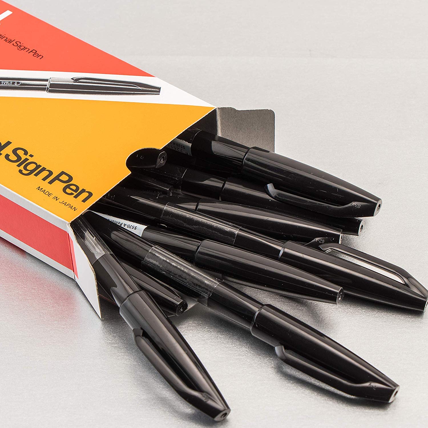 pentel-sign-pen-s520-pennarello-punta-fibra-2-0-mm-nero-confezione-12-pz image 2