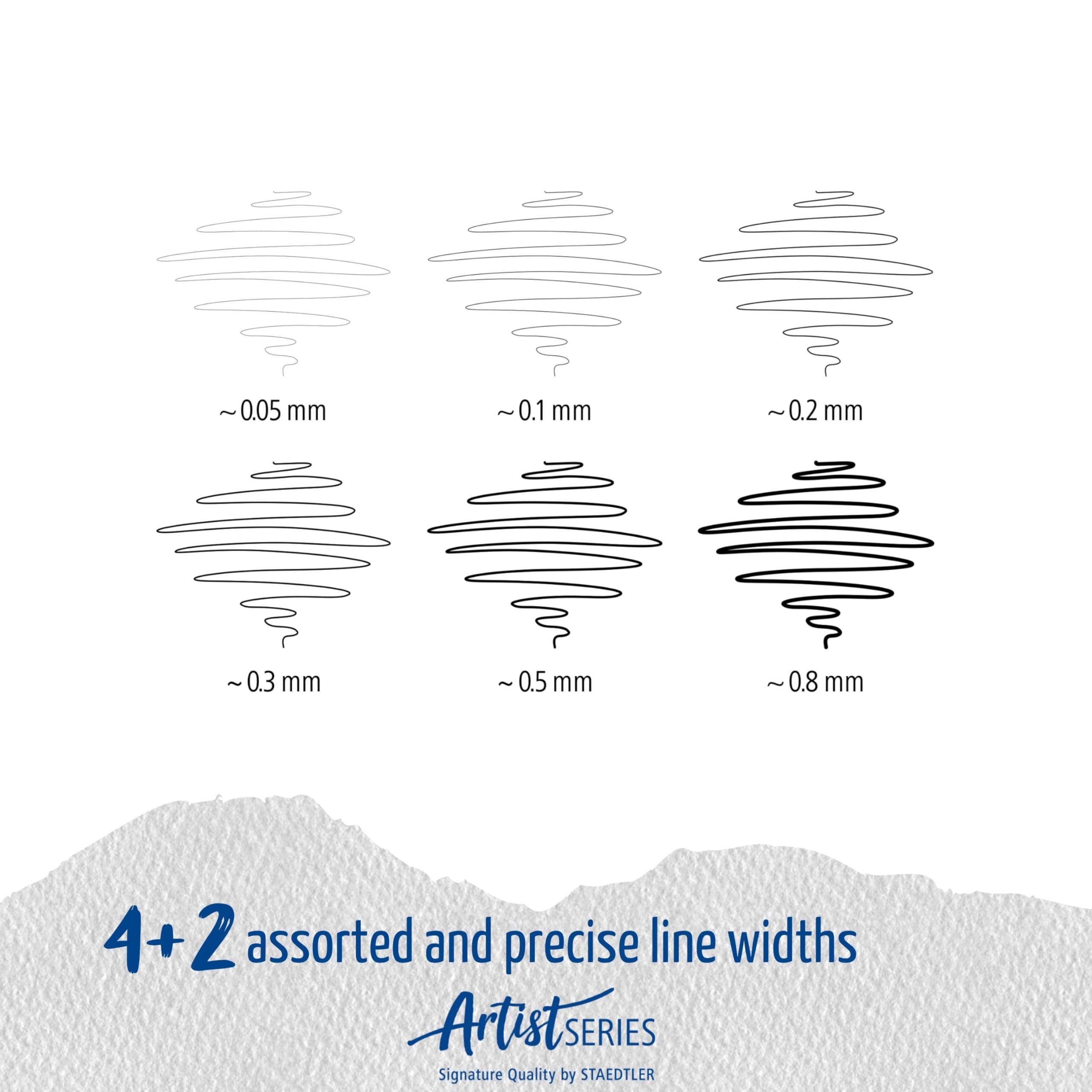 staedtler-pigment-liner-308-set-5-1-fineliner-nero-0-05-0-8-mm-6-pz image 7