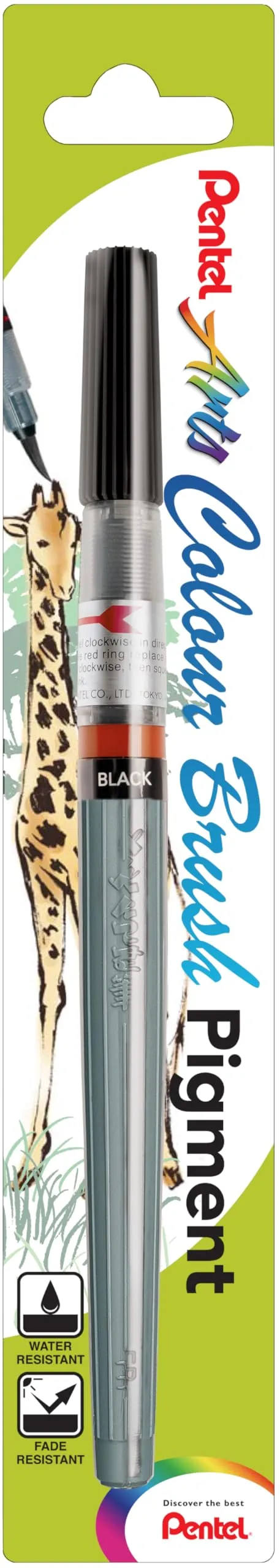 pentel-colour-brush-gfp-pennello-a-inchiostro-pigmentato-nero-ricaricabile image 1