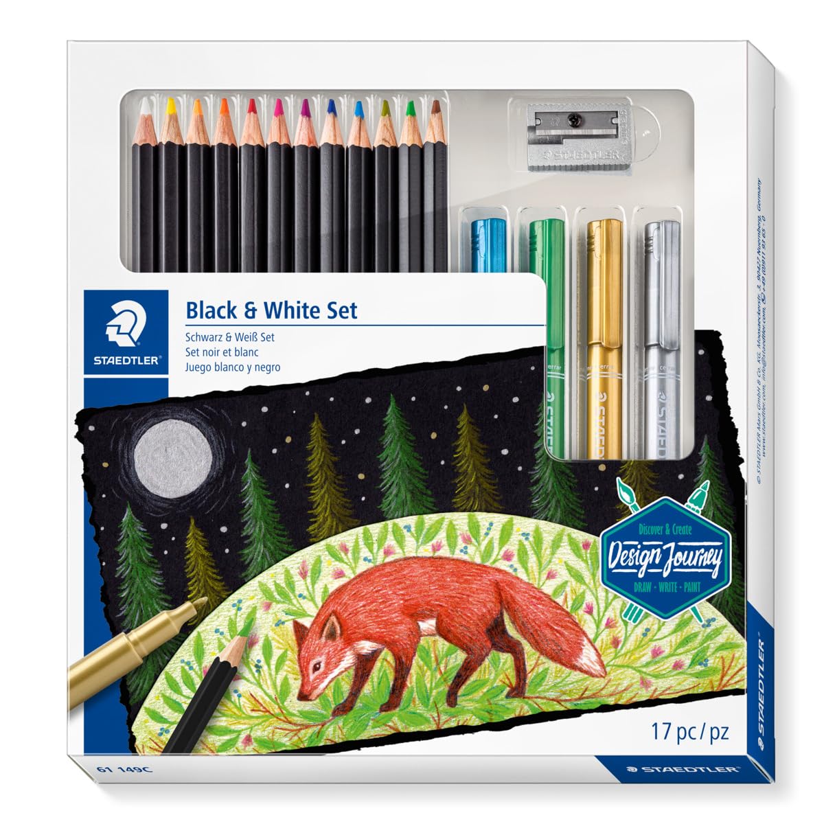 staedtler-design-journey-146-10c-set-acquerello-18-pezzi-con-pennello-ad-acqua image 5