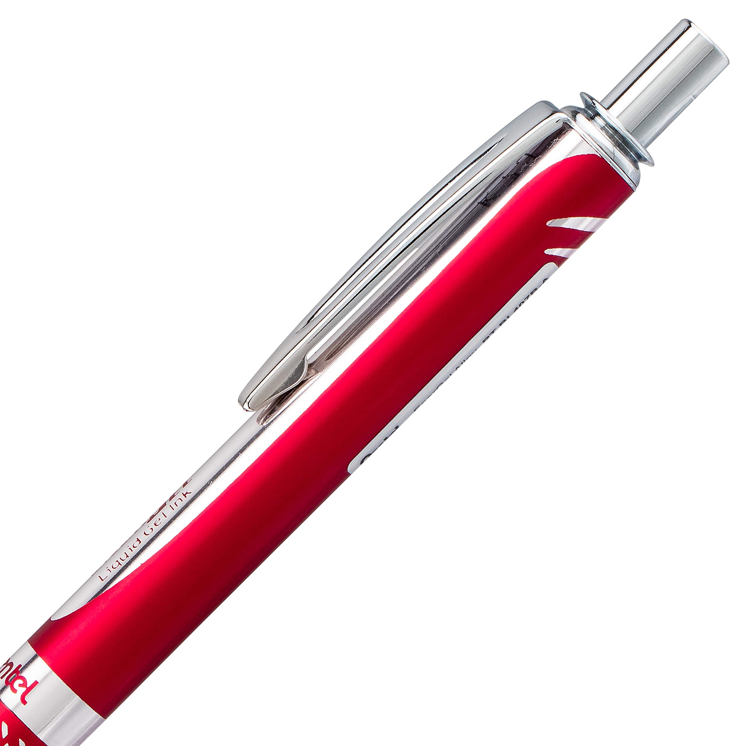 pentel-energel-sterling-penna-gel-retrattile-corpo-metallo-rosso-inchiostro-nero image 2