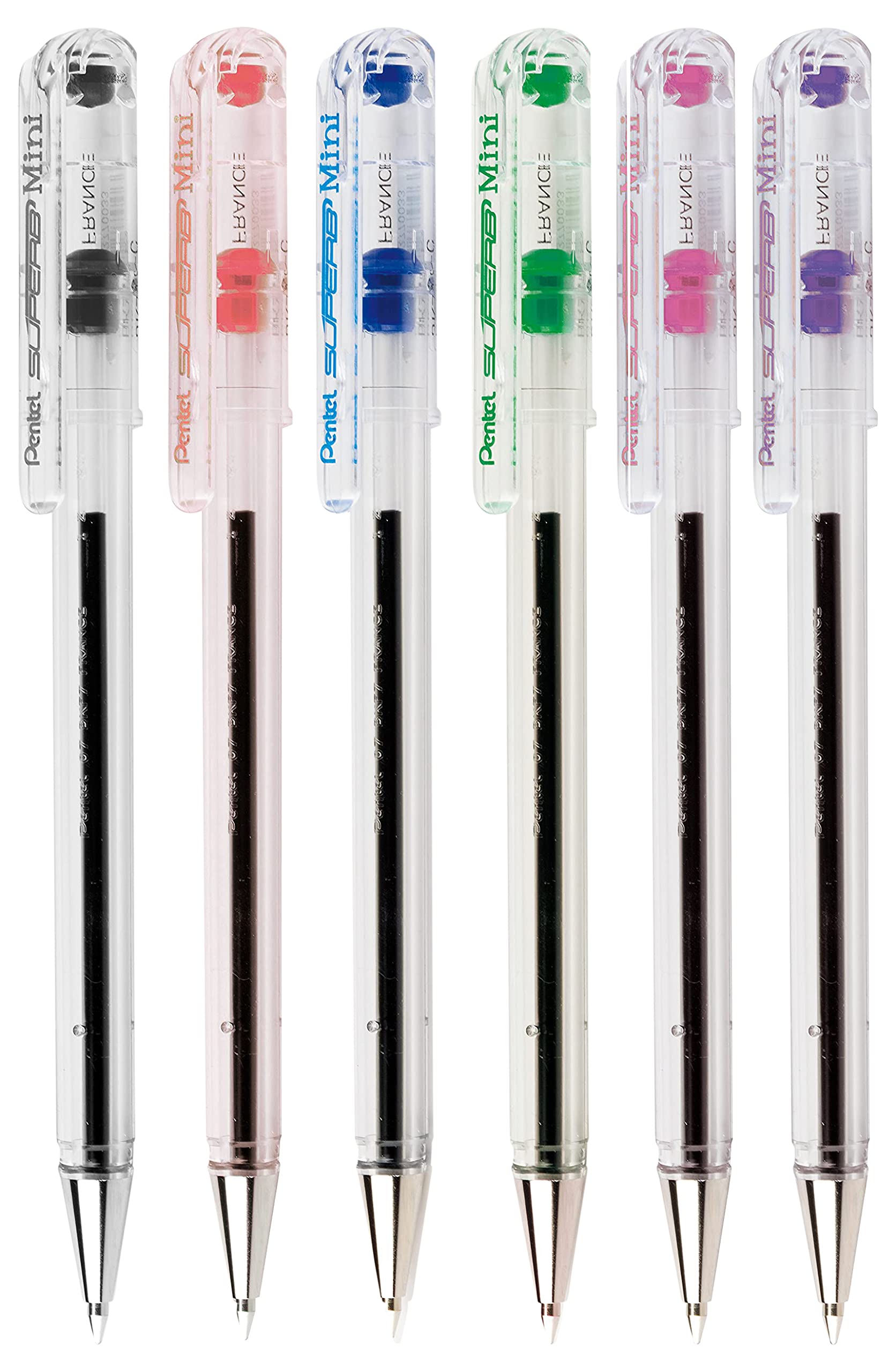 pentel-superb-bk77s-penna-a-sfera-mini-0-7-mm-6-colori-assortiti image 1