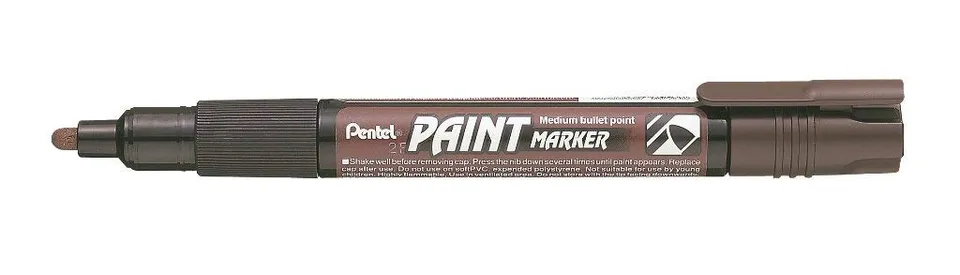 pentel-mmp20-paint-marker-vernice-permanente-marrone-punta-4-6-mm image 1
