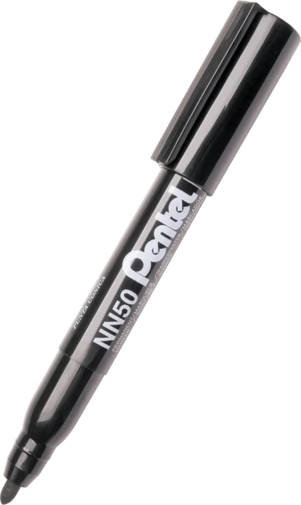 pentel-nn50-green-label-marcatore-permanente-punta-conica-nero-confezione-12-pz image 2