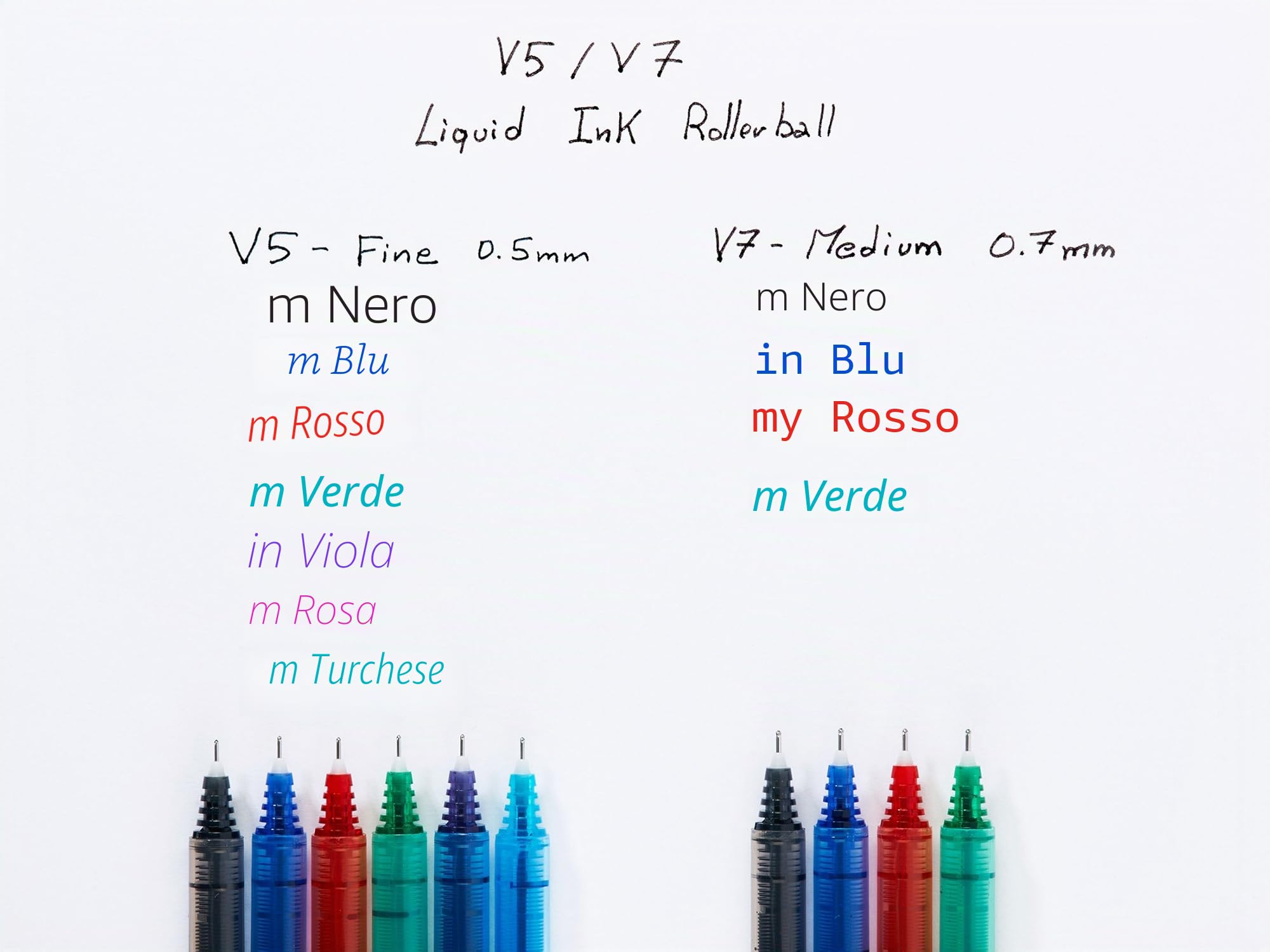 pilot-v5-set-20-penne-roller-0-5-mm-blu-inchiostro-liquido image 5