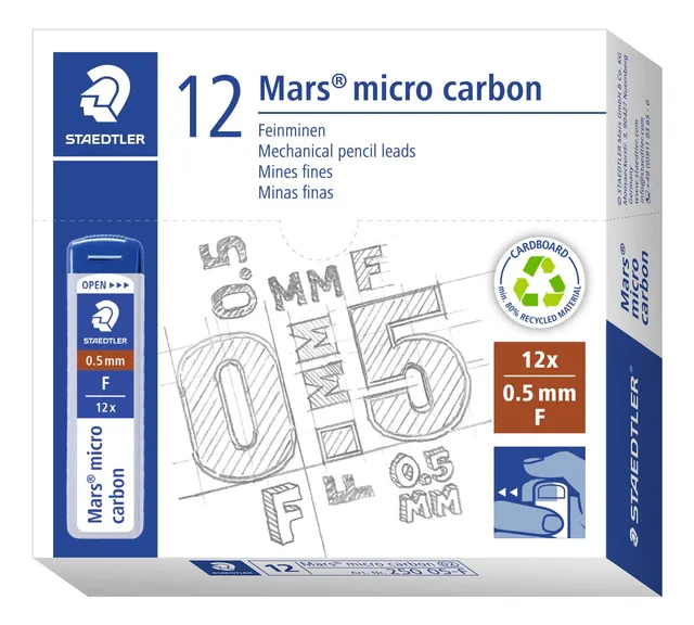 staedtler-mars-micro-250-05-f-mine-0-5-mm-f-12-pezzi image 1