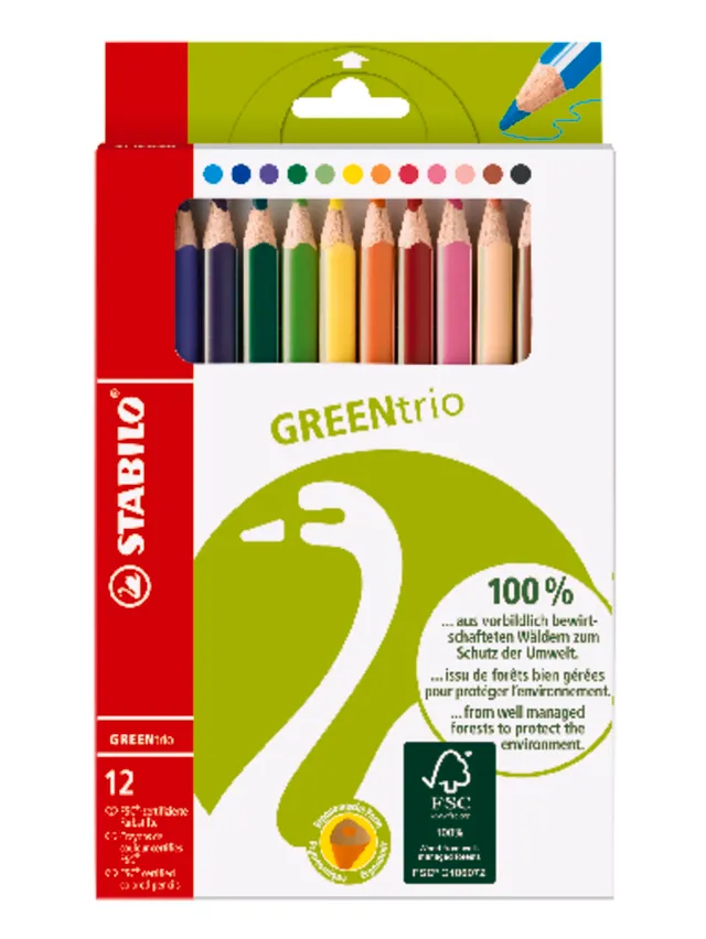 stabilo-greentrio-matita-colorata-triangolare-ecolin image 1