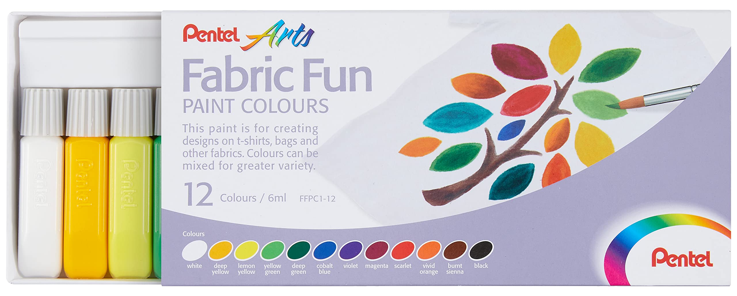 pentel-fabric-fun-fluo-ffpc1-set-colori-per-tessuto-t-shirt-s-e-roller-nero image 5
