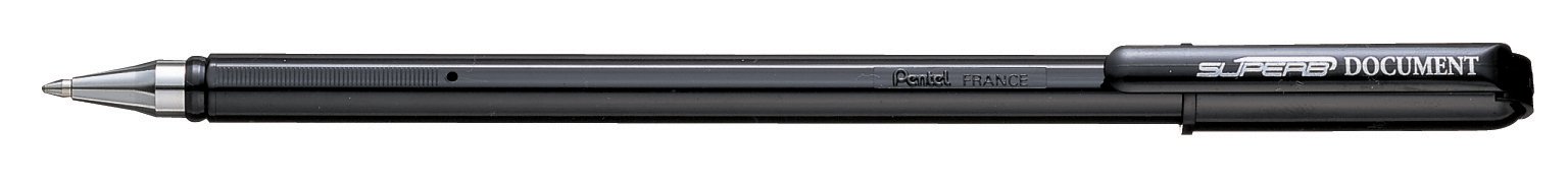 pentel-bk77mdk-superb-document-penna-a-sfera-nero-1-0-mm-12-pz image 1