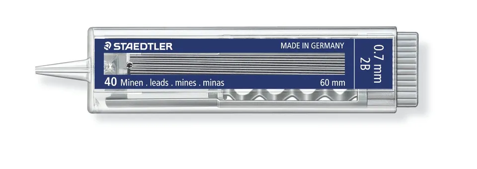 staedtler-mars-255-mina-sottile-0-7-mm-2b-10-confezioni-da-40-mine image 1