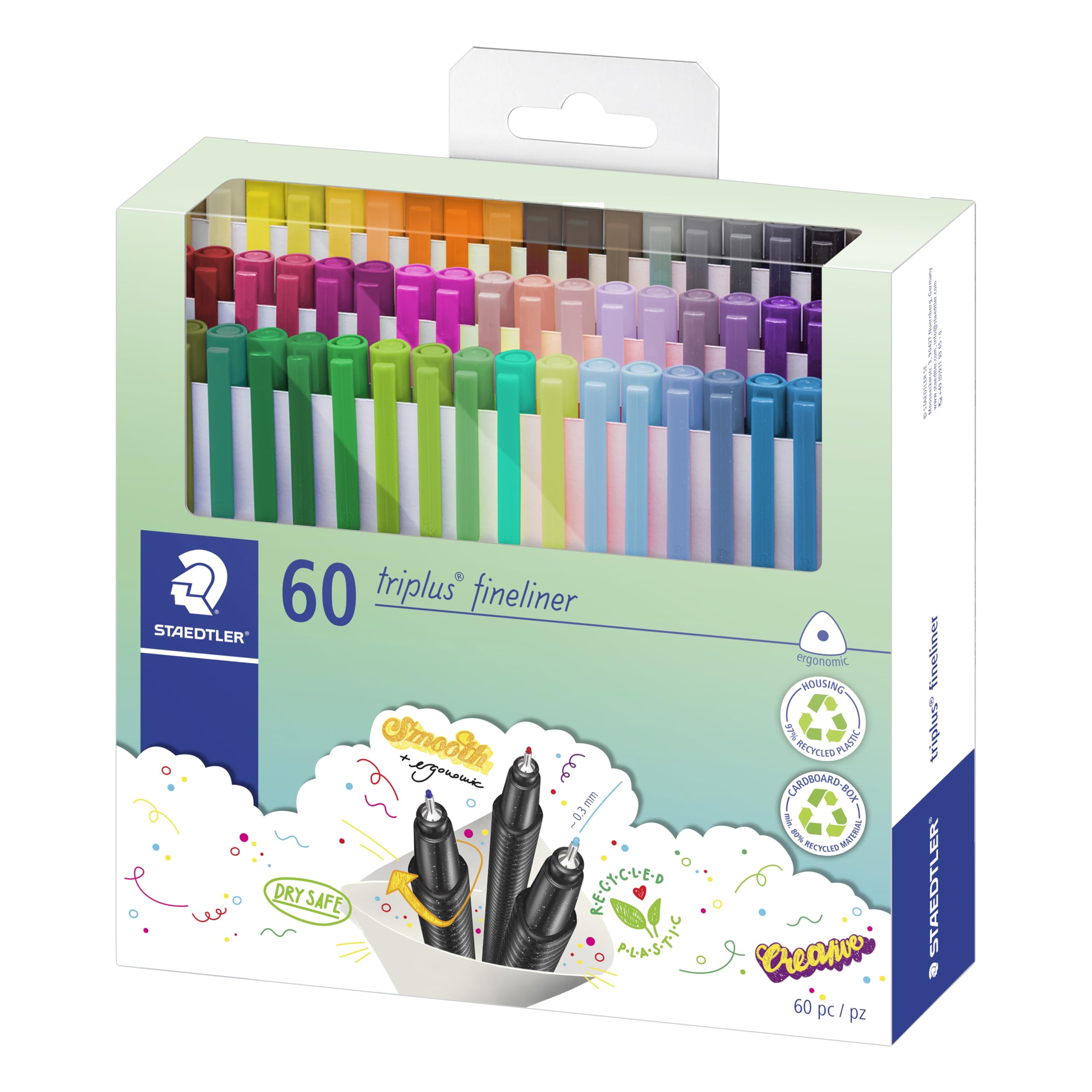 staedtler-triplus-fineliner-334-set-60-colori-punta-0-3-mm image 1