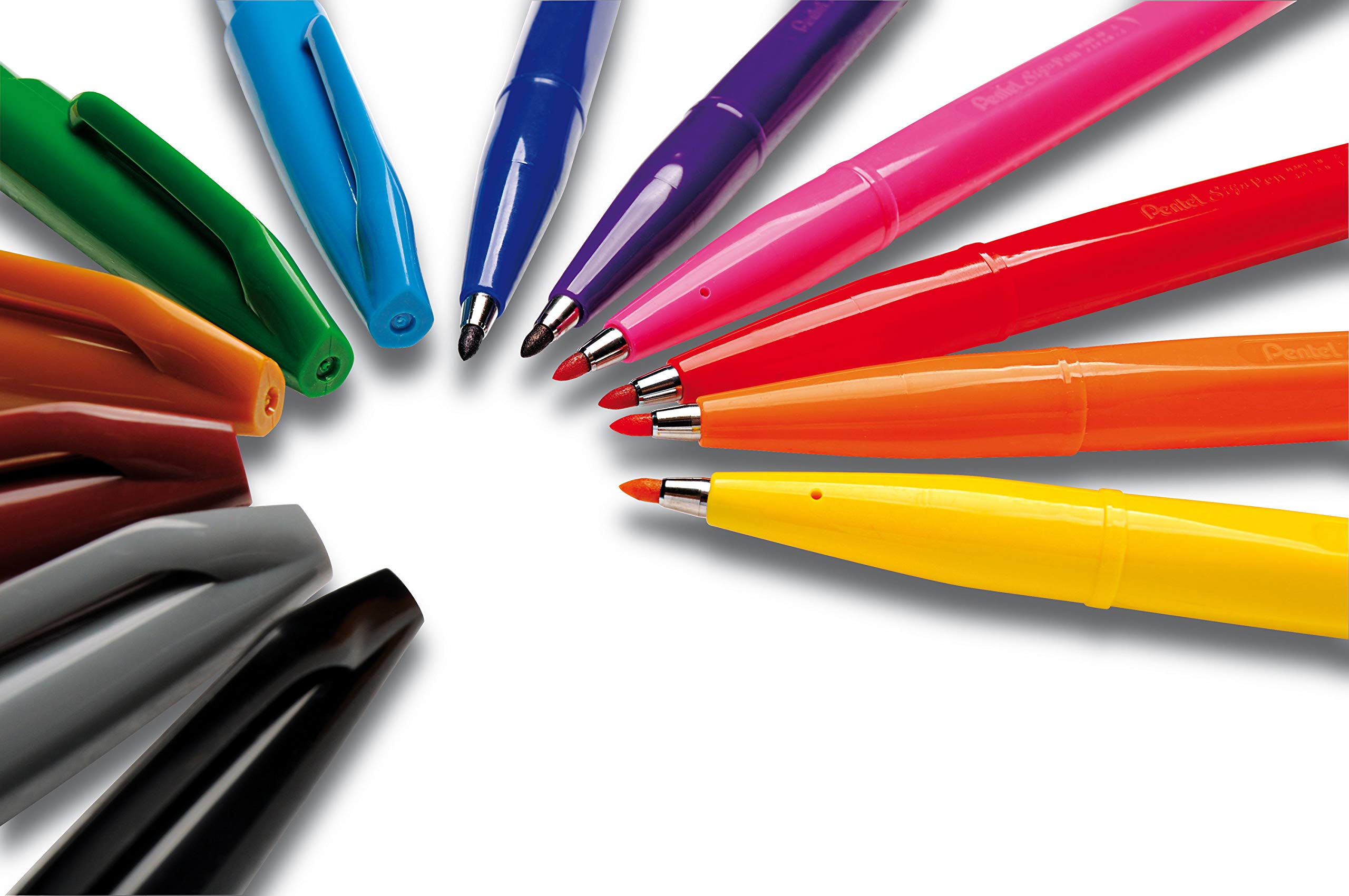 pentel-sign-pen-s520-pennarello-punta-fibra-2-mm-confezione-5-colori-artist image 3
