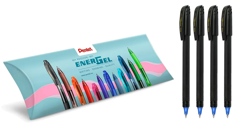 pentel-energel-eco-bl417r-roller-gel-0-7-mm-blu-confezione-4-pezzi image 1