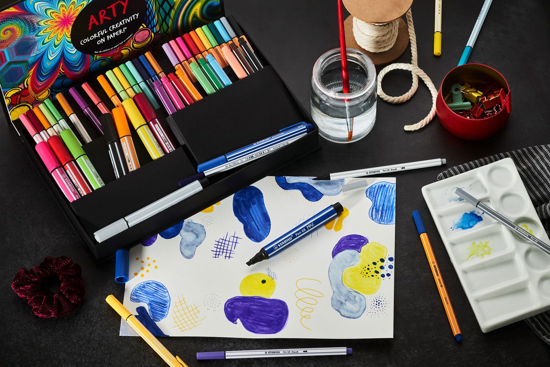 stabilo-arty-creative-set-cofanetto-55-pezzi-pen-68-brush-point-88-pointmax image 7