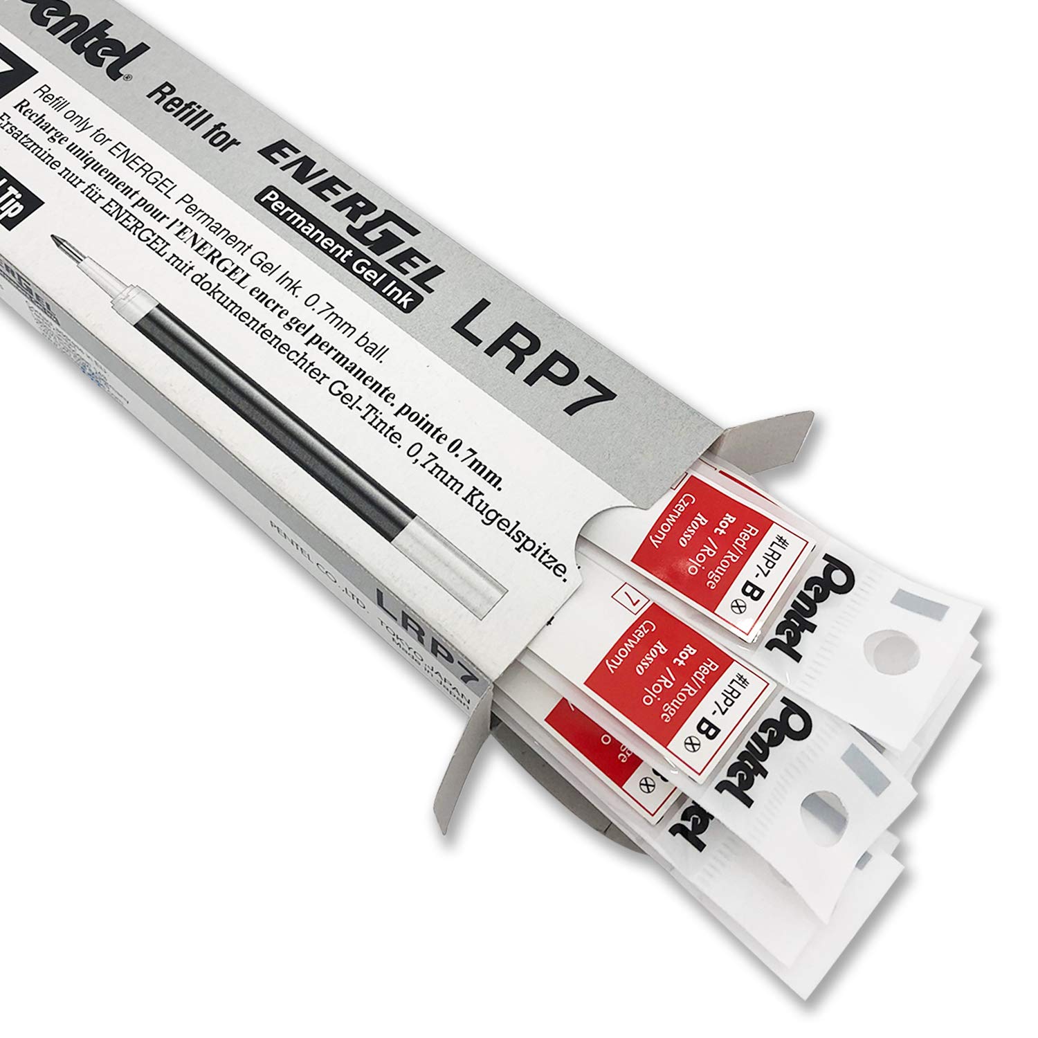 pentel-energel-permanent-lrp7-refill-0-7-mm-rosso-12-pz image 8