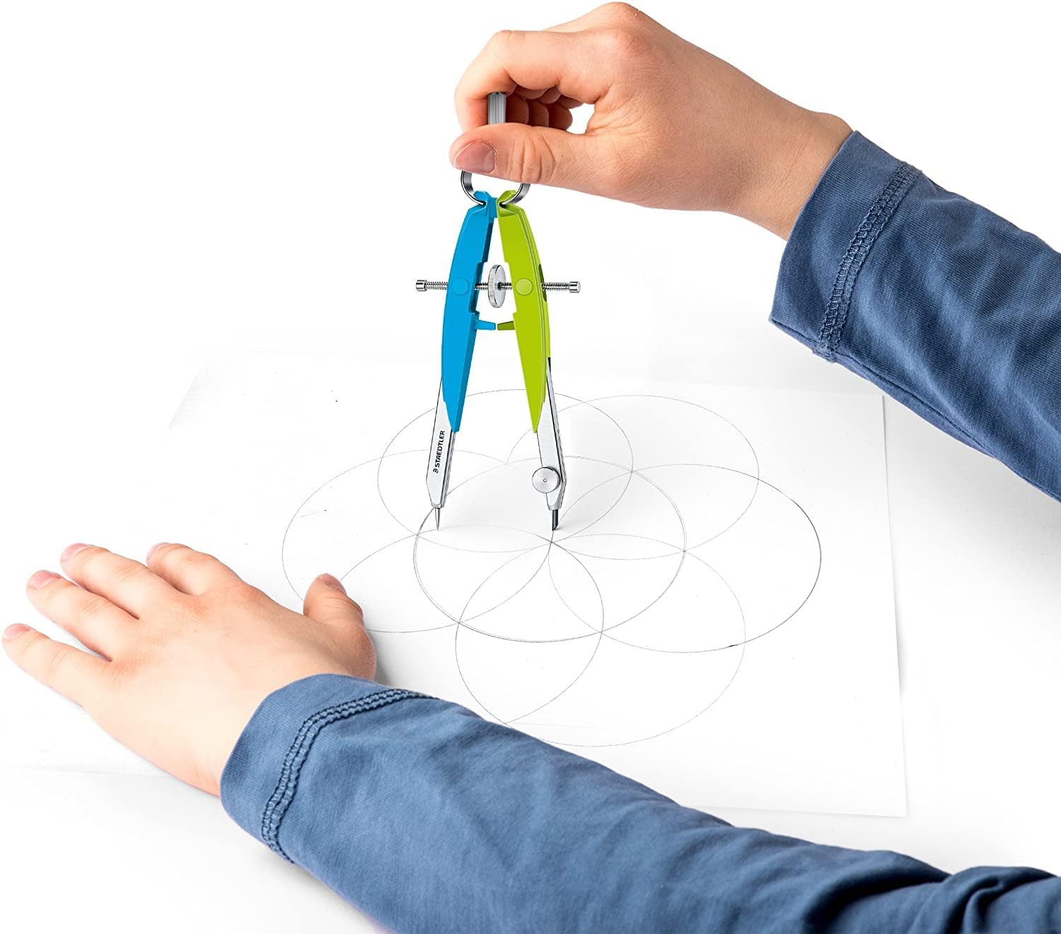 staedtler-mars-comfort-556-compasso-blu-verde-neon-cerchi-fino-a-23-cm image 4