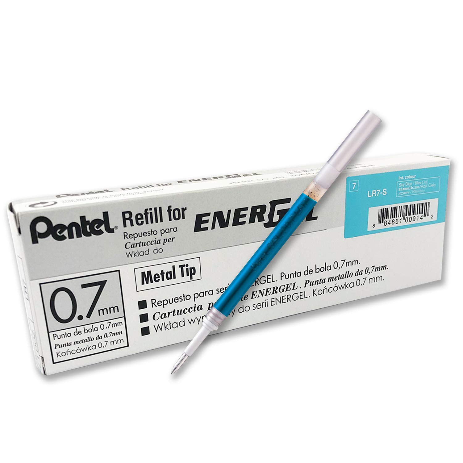 pentel-energel-lr7-refill-0-7-mm-verde-chiaro-12-pezzi image 8