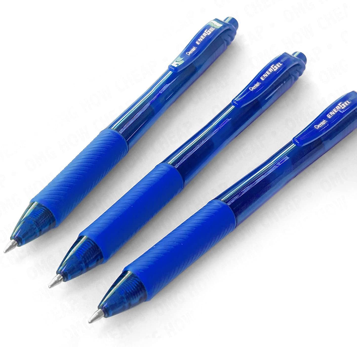 pentel-energel-x-bl107-penna-a-scatto-0-7-mm-blu-confezione-3-pezzi image 1