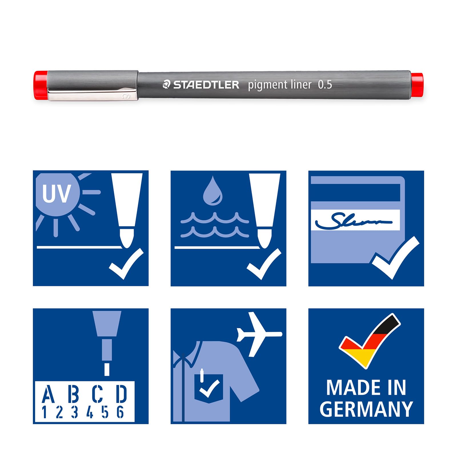 staedtler-pigment-liner-fineliner-0-5-mm-set-6-pezzi-colorati image 6