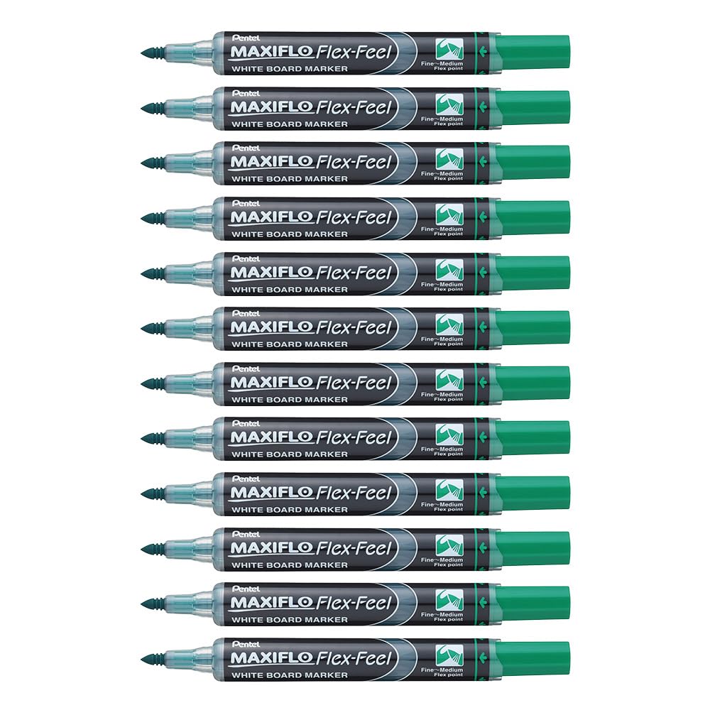 pentel-maxiflo-flex-feel-mwl5sbf-marcatore-lavagna-bianca-nero-12-pezzi image 6