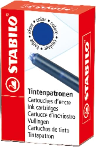 stabilo-refill-cartuccia-per-penna-roller-e-stilografica-0-5-mm-blu image 8