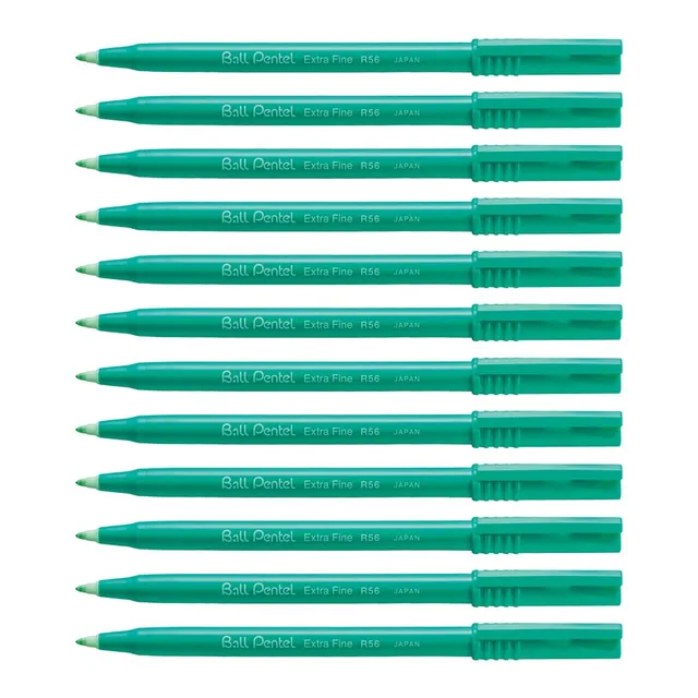 pentel-r56-rolling-writer-roller-verde-punta-0-6-mm-confezione-12-pezzi image 1